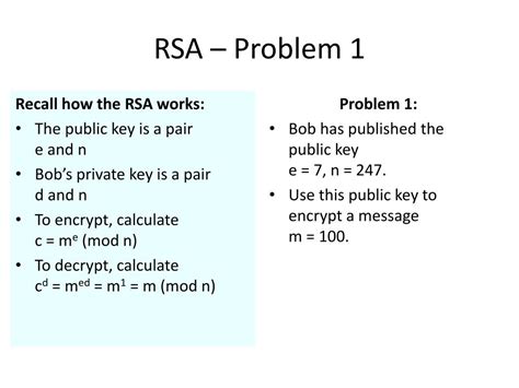 Image result for RSA Problem