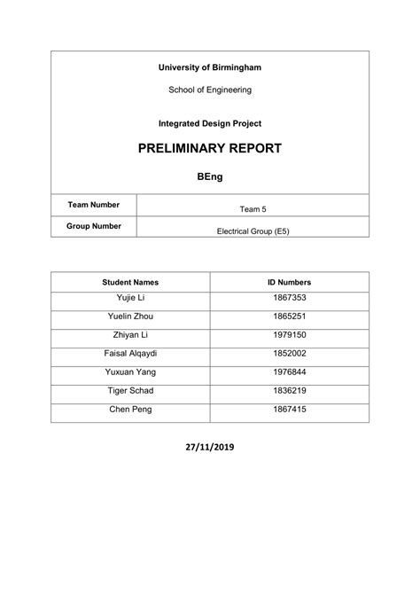 Image result for Beng Graduation Project Outline Example