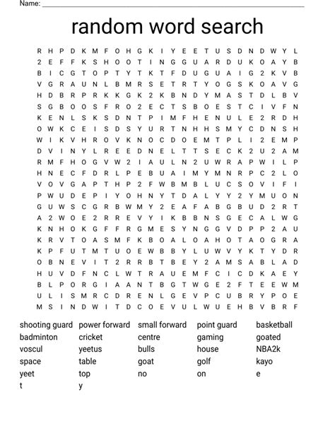 Afbeeldingsresultaten voor Random Printable Word