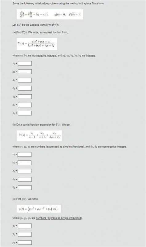 Image result for La Place Transform of Initial Value Problem
