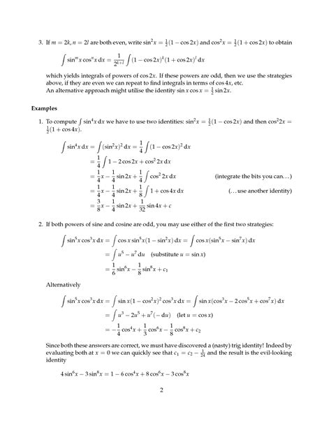 Toradh íomhá ar Trigonometric Integrals Practice Problems
