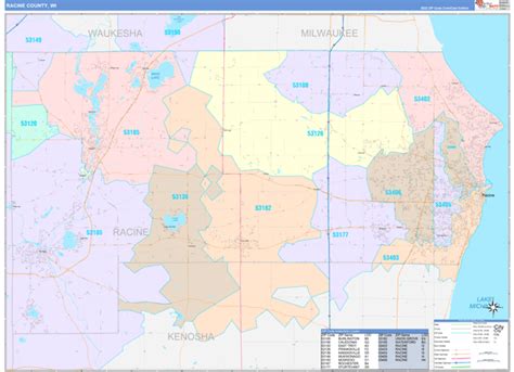 Image result for Racine County Zip Code Map