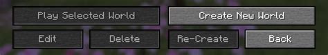 Image result for Minecraft Singleplayer Menu Buttons Transparent