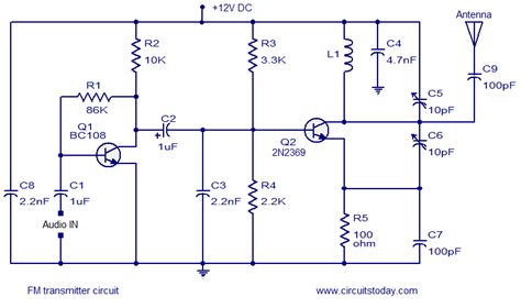 Image result for FM Transmitter Circuit Diagram Explanation