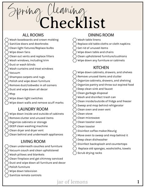 Image result for Spring Cleaning Checklist