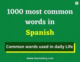 Image result for 1000 Spanish to English Words