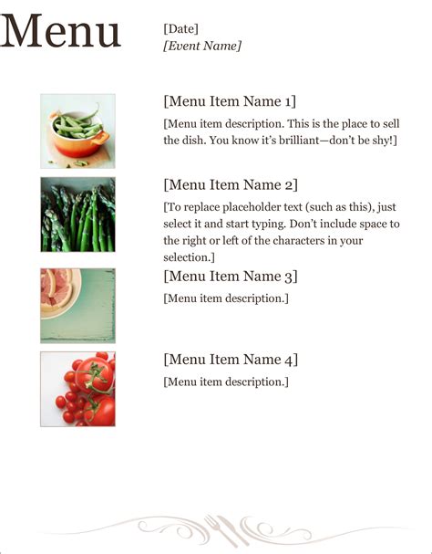 Image result for Simple Restaurant Menu Design