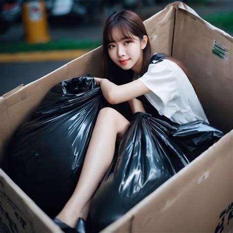 Image result for Girls in Trash Garbage Bag