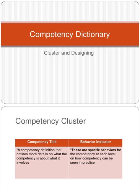 Image result for Competency Dictionary