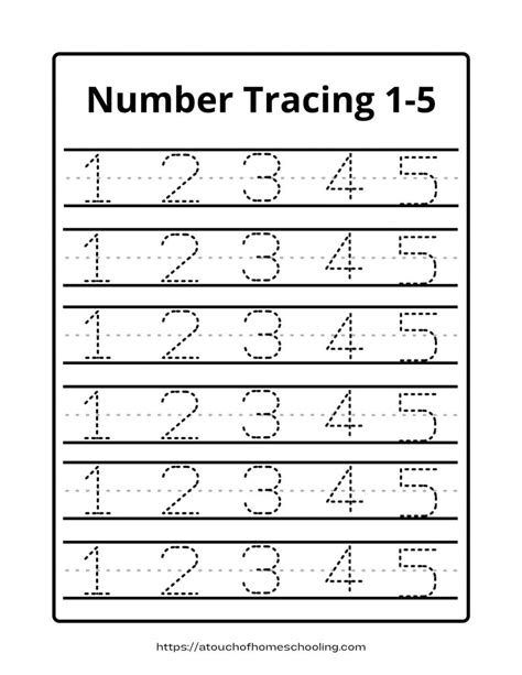 Toradh íomhá ar Tracing Number 1 Worksheet for Preschool