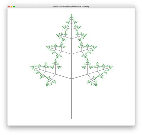 Toradh íomhá ar Fractal Leaf Turtle Python