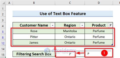 Toradh íomhá ar Excel Function Filter with Word Search
