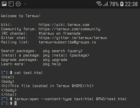 How to Open HTML File On Termux に対する画像結果