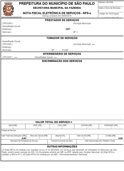 Afbeeldingsresultaten voor Modelo De Nota Fiscal NFS-e