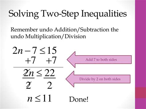 Toradh íomhá ar Solving 2 Step Inequalities