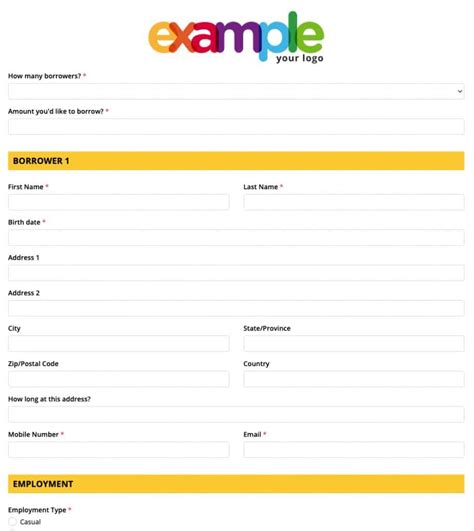 Image result for Online Form Example