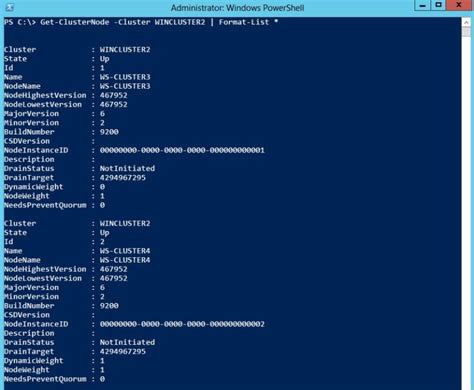 Windows Cluster Commands に対する画像結果