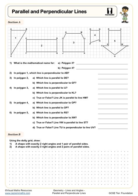 Perpendicular and Parallel Lines Worksheet Math Power に対する画像結果