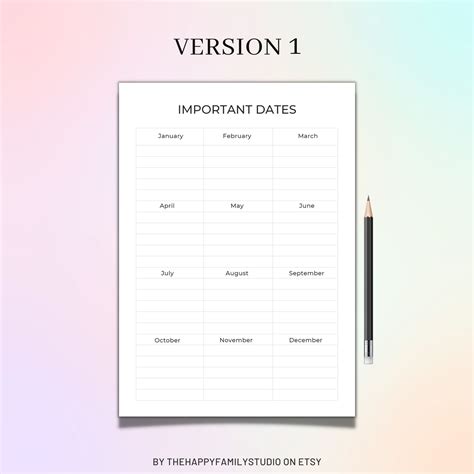 Image result for Important Events Printable Paper