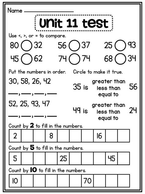 Image result for Ordering Numbers First Grade