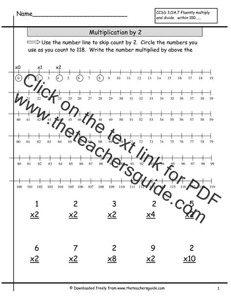 Multiplication On Number Line Worksheet.pdf に対する画像結果