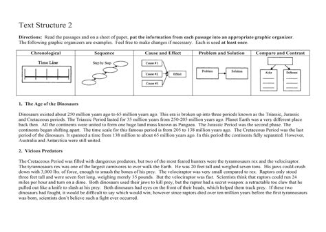 Image result for Text Structure Worksheet 8th Grade