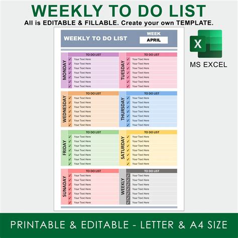 Image result for To Do List Excel Table Design