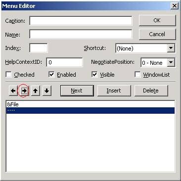 Image result for Menu Editor in VB