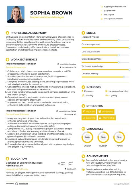 Toradh íomhá ar Implementation Manager Resume