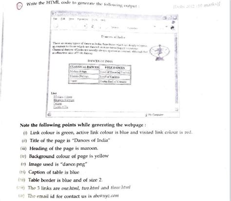 Image result for Write a HTML Code for Indian Institute Technology Brainly