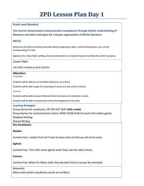 Image result for ZPD Level by Grade