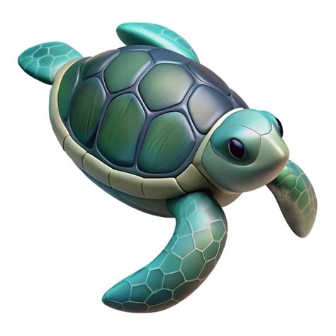 Toradh íomhá ar Turtle Top View Swimming Vector