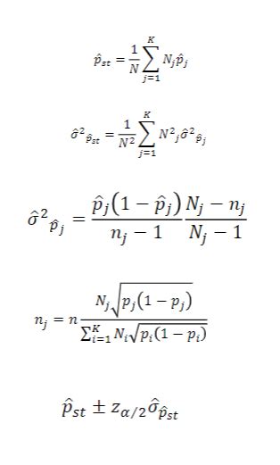 Afbeeldingsresultaten voor Strata Sampling Formula