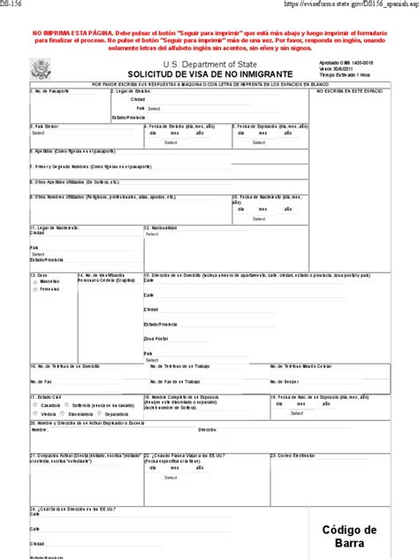 Image result for Form DS-156