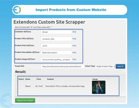 WordPress Web Scraper に対する画像結果