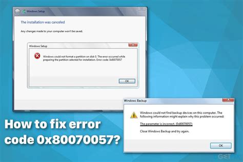 Image result for Error Code 80070057