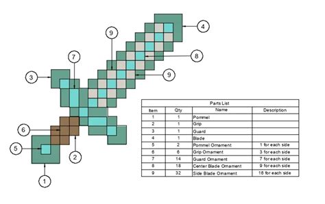 Image result for Printable Craftable SWORD! Minecraft