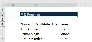Image result for Mid Function Access