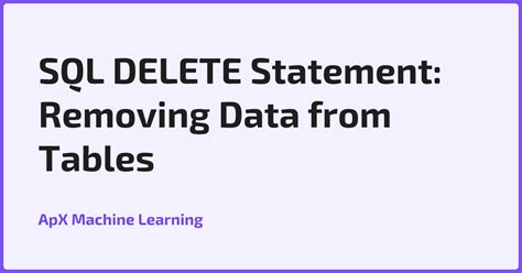 Toradh íomhá ar Delete Your Database Using SQL Statement