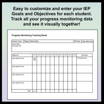 Toradh íomhá ar Editable IEP Data Sheets
