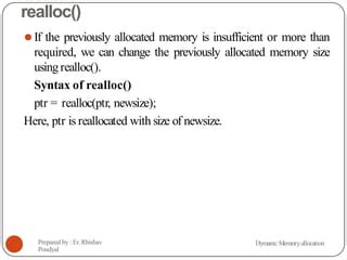 Toradh íomhá ar Realloc Program in C