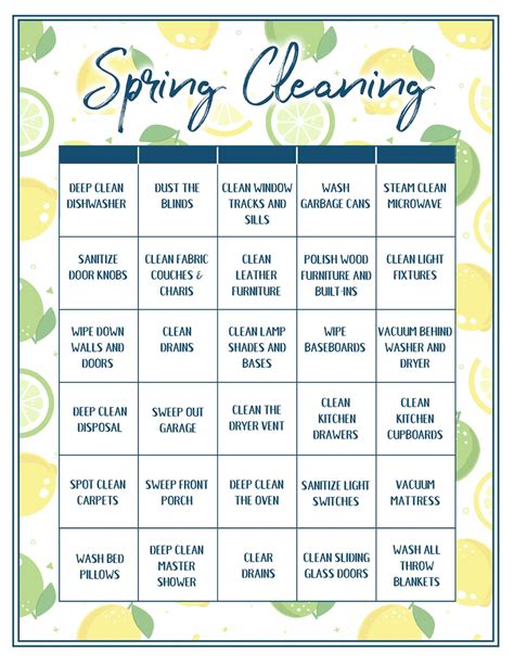 Toradh íomhá ar Spring Cleaning Checklist