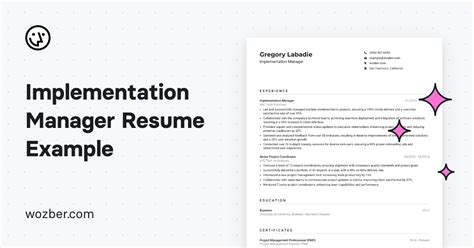 Image result for Perfect Resume Job Description Implementation Manager