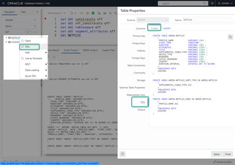 Toradh íomhá ar DDL SQL/Oracle