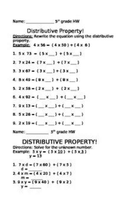 Distributivity Addition Worksheets に対する画像結果