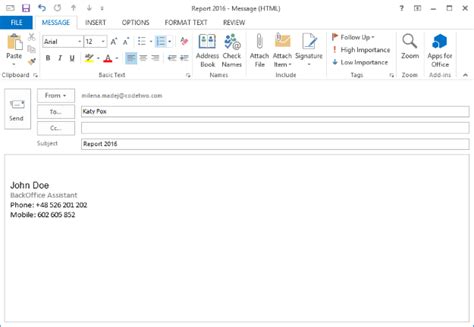 Image result for On Behalf Email Signature