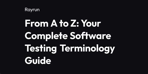 Image result for Basic Software Testing Terminology