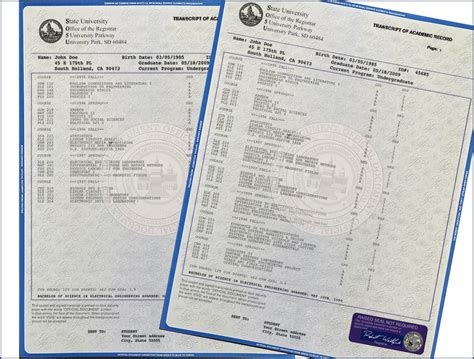 Toradh íomhá ar College Transcript Generator Template