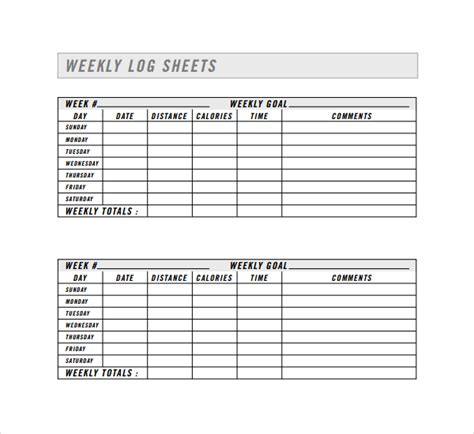 Image result for Weekly Work Log