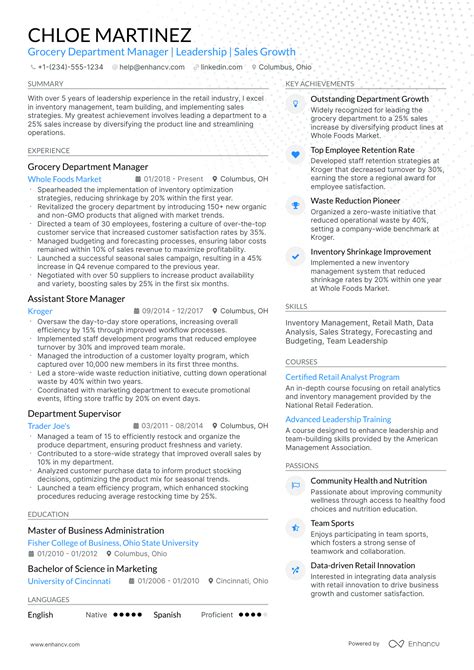 Image result for Commissarry Grogery Manager Resume Examples